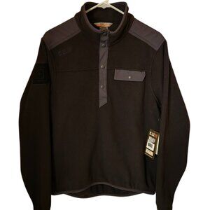 5.11 Tactical Apollo Technical Fleece Shirt Men's Size Medium Black Gray New NWT